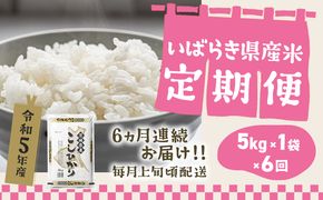 K2481【定期便/6か月連続お届け】＜2024年06月上旬初回発送＞  お米 5kg 茨城県産 定期便