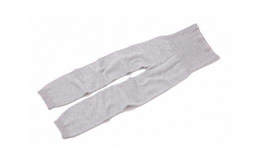膝まで温かシルクとコットンのはらまきパンツ（7分丈）・ライトグレー ／ レディース ファッション インナー 保温 はらまき 奈良県