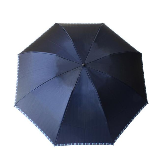 槙田商店 【紳士折り畳み雨傘】紺 Tie Plain×Stripe FAA5003