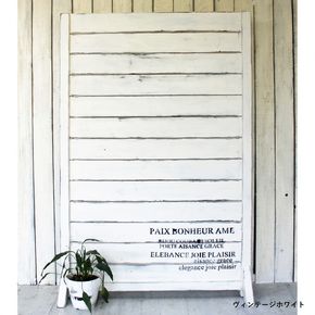 【ヴィンテージホワイト】アンティーク風 無垢材 パーテーション＜アンティーク風 家具 Dea-Sirio＞《間仕切り 仕切り 衝立 ついたて》 ※北海道・沖縄・離島への配送不可