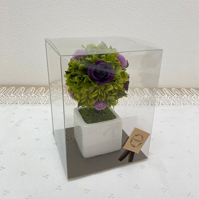 AJ188-1 プリザーブドフラワー【プティシュシュ/パープル】春日部市 シュガーパイン