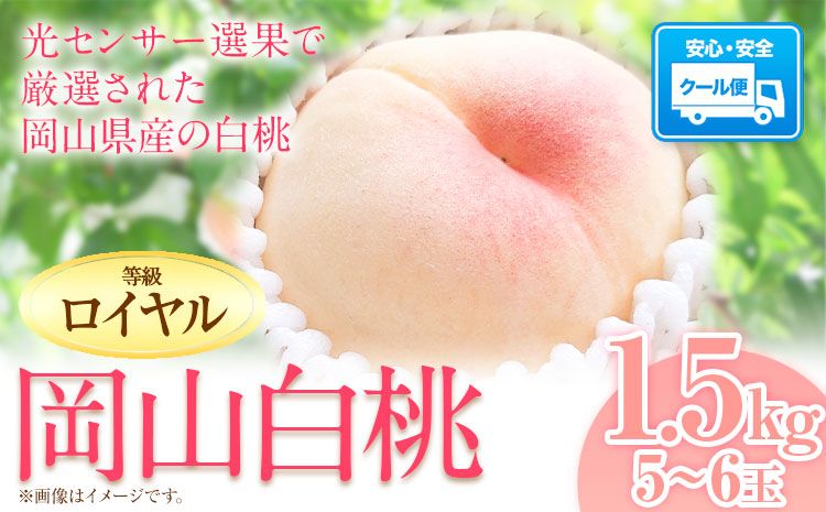 [2025年出荷先行予約]岡山の白桃 等級 ロイヤル 約1.5kg(5〜6玉) 清水白桃 おかやま夢白桃 白鳳 白麗 なつおとめ 晴れの国 岡山農業協同組合 鴨方支店 [2025年7月上旬-8月下旬頃出荷]岡山県 浅口市 岡山県産 白桃 桃 もも 果物 フルーツ ギフト ご贈答 送料無料[配送不可地域あり]---124_c808_7j8g_24_26000_1500r---