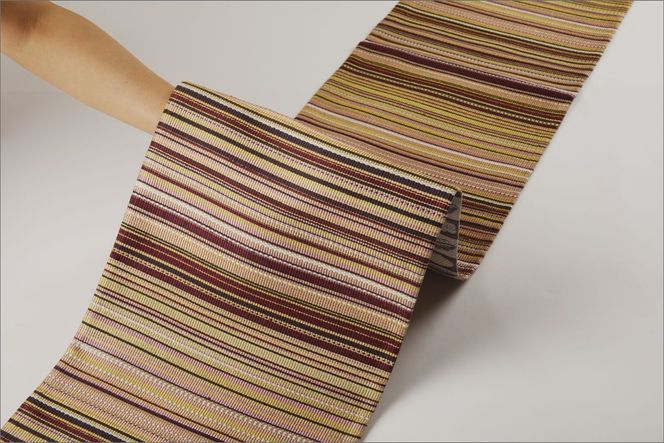 丹後帯　袋帯「ユイタン」　紫ピンク　FY00084