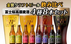 【富士河口湖地ビール】富士桜高原麦酒（4種8本セット）金賞クラフトビール飲み比べ FAD016