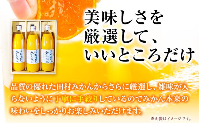 果汁100% 田村そだちみかんジュース 970ml×3本 株式会社魚鶴商店《30日以内に出荷予定(土日祝除く)》 和歌山県 日高町 みかんジュース ジュース 田村そだち--wsh_uot25_30d_24_16000_970ml---