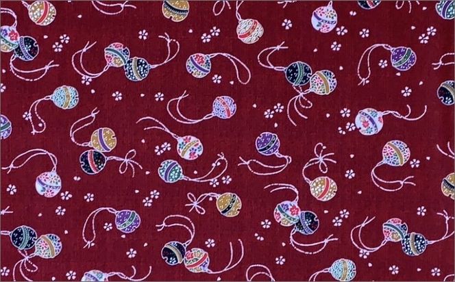 健康のお手伝い　手作り　骨盤枕、首枕(赤鈴柄)　HT00031