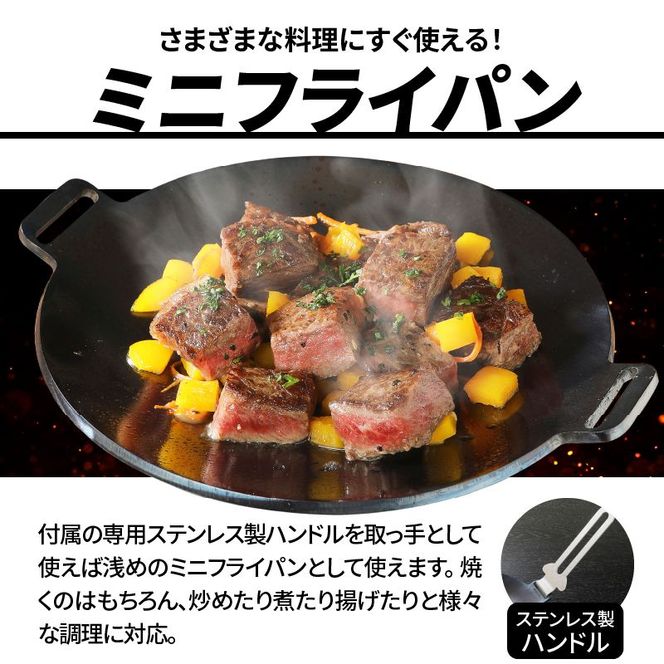 鍛冶屋の頓珍漢 フライ鉄板 F220S 4.5mm厚 直径22cm[050S07]