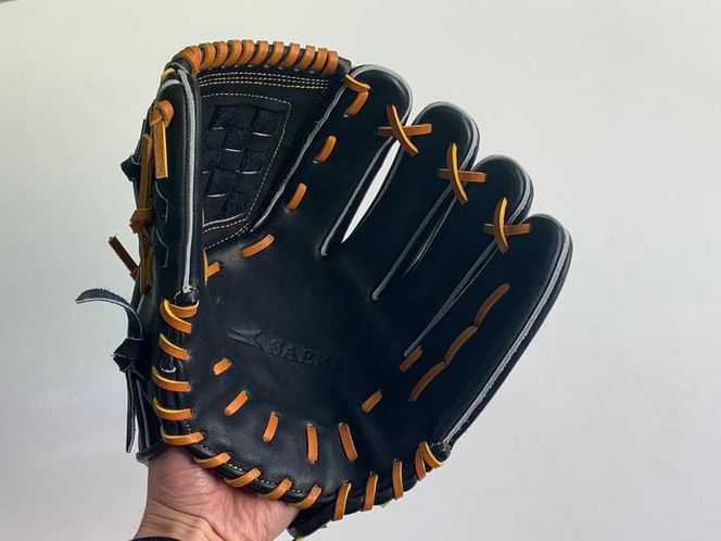 SAEKI　野球グローブ 【軟式・品番113】【ブラック】【Rオレンジ】【クリーム】