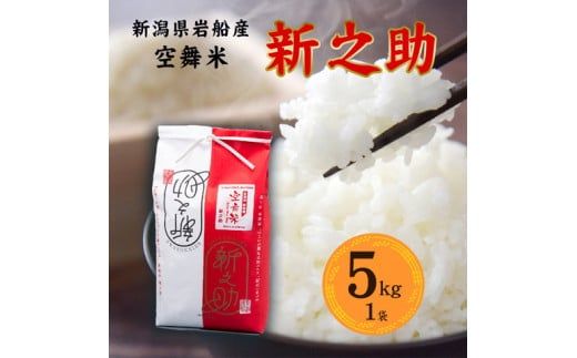 【令和6年産米】空舞米 新之助 5kg 新潟県 村上市 岩船産 しんのすけ 精米 白米 産地直送 お米 こめ コメ 1063005