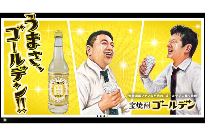 BE173宝焼酎「ゴールデン」25度 600ml✕12本入