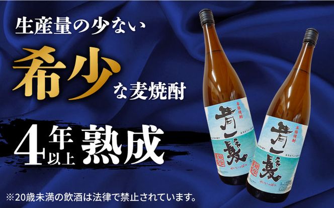 【6回定期便】本格 麦焼酎 青一髪 25° 900ml×2本 / 贈答用 酒 焼酎 南島原市 / 久保酒造場 [SAY012]