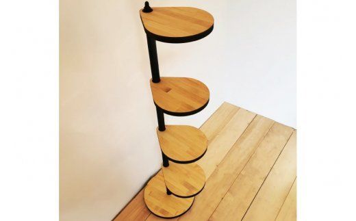 しずくのスタンドシェルフ 4段タイプ ナチュラル（天然木/完成品） [新星金属製作所 大阪府 守口市 20940966] 
