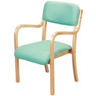 スタッキングチェアー（木製）3脚セットUFC4-NALG（5.ナチュラル×ライトグリーン） スタッキング 椅子 収納 家具 愛西市 / タック株式会社 [AEAH027-5]