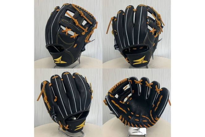 SAEKI　野球グローブ 【硬式・品番140】【ブラック】【Rオレンジ】【クリーム】