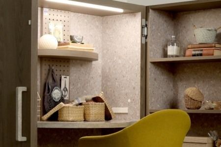 ZC-97 扉を開けると心躍る特別なプライベート空間が出現！【コフレカ】ポップアップ ライトビューロー（グレージュ）