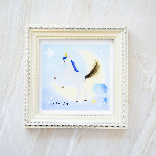 ファーストカットアートⓇ - 未来へのつばさ《 ファーストカット 赤ちゃん 髪の毛 記念品 記念 ギフト 贈り物 プレゼント 贈物 出産祝い 》【2403N12001_01】