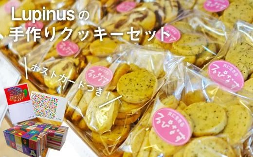 るぴなすクッキーセット4種類 各60g×8袋[60日以内に出荷予定(土日祝除く)]熊本県 玉東町 るぴなすクッキーセット プレーン/マーブル/レーズン/紅茶 かわいいデザインのポストカード2枚付き---sg_lupinus_60d_21_11000_480g---