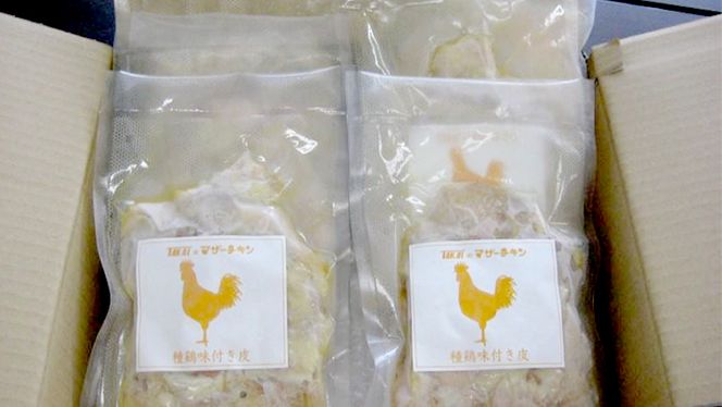 うまみ濃厚！ クセになる食感！ 親鶏 味付き皮 合計 約1800g 小分け 約300g×6パック 鶏肉 チキン とり皮 冷凍 簡単 希少 味付け 焼肉 国産 茨城県産 [BO002ya]