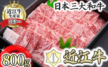近江牛特選焼肉（ロース・バラ）800g【冷凍】【L008SM】