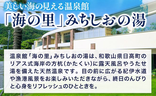 【温泉館「海の里」みちしおの湯】利用券 25枚組 日高町役場《30日以内に出荷予定(土日祝除く)》和歌山県 日高町 温泉 チケット 天然温泉 家族温泉 露天風呂---iwsh_hdyumimy_30d_23_40000_25p---