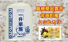 出雲市佐田町産コシヒカリ 「一升家族」（白米5.5㎏）【1-232】