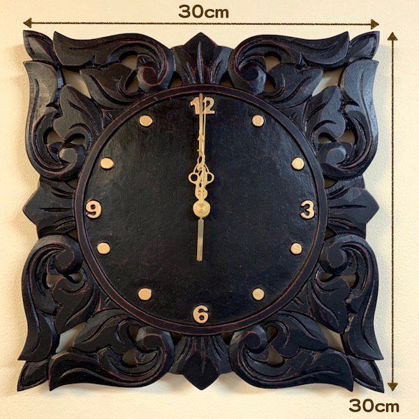 リースト彫刻壁掛け時計　BV-18