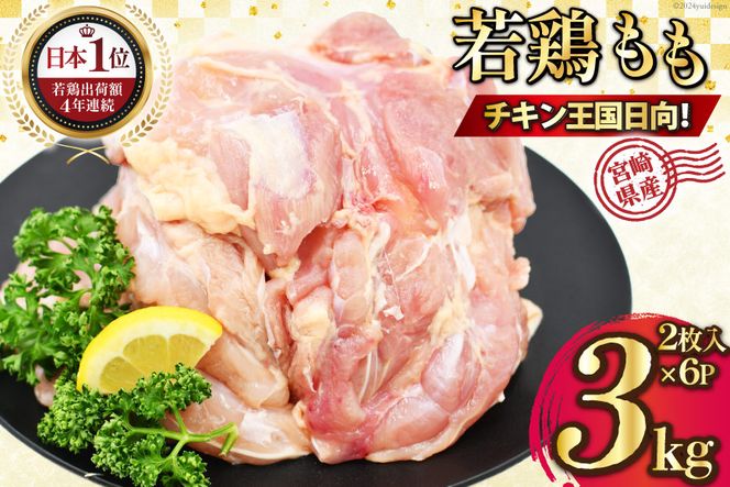 肉 鶏肉 宮崎県産若鶏モモ肉 計3kg [九州児湯フーズ宮崎支店 宮崎県 日向市 452060756] 冷凍 小分け もも肉 モモ肉 若鶏 真空