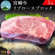 宮崎牛 リブロースブロック 1kg　N0136-ZC312