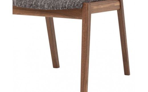 D129-02 B.H.ダイニングチェア(ショートアーム)【ウォルナット材】JBH-DC22A PNW/EベガスCOA