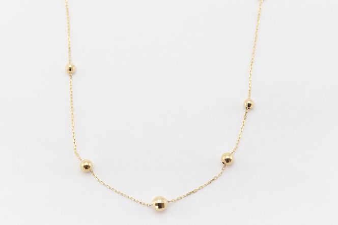 ネックレス K18 ミラーボール ステーション Islauth31 [Islauth 山梨県 韮崎市 20743200] アクセサリー ネックレス ジュエリー シンプル おしゃれ プレゼント ギフト 贈りもの 贈答