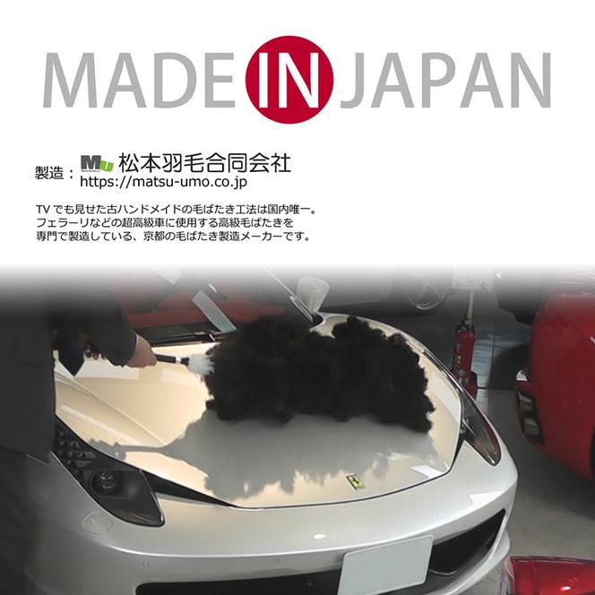 高級 オーストリッチ はたき Catarel 漆塗ブラックウォルナット CT-W160U - カタレル