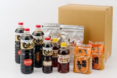 万両特選だしパック2袋と特選味噌醤油詰合せ(G-2) 【みそ JAS さしみ 本醸造 うまいっ酢 ドレッシング 甘口】(H016151)