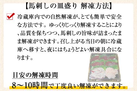 馬刺しの皿盛り(スライス)640g【熊本肥育】 赤身400g/フタエゴ120g/コーネ120g(タレ5ml×6袋) 《30日以内に出荷予定(土日祝除く)》------