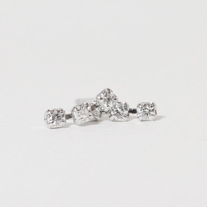 プラチナ　0.14ct　ラインダイヤモンドピアス　BQ-46