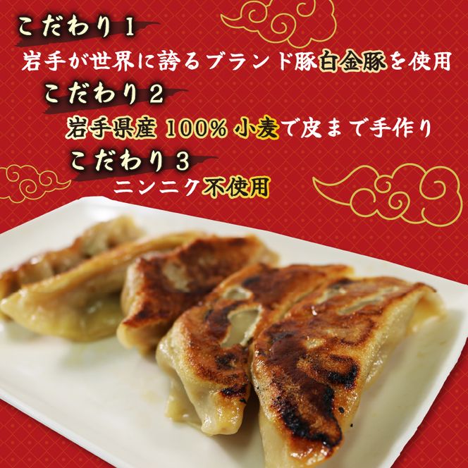 手作り餃子 冷凍 30個 6個×5pc 白金豚 ブランド豚 簡単調理 ご飯のお供 惣菜 お弁当 冷凍食品 10000円 1万円 黒船 大船渡市 [kurofune06]