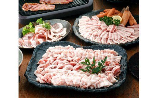 こだわり尾鈴豚セット 【 肉 豚肉 精肉 肉加工品 惣菜 詰め合わせ カタロースしゃぶ用 バラしゃぶ用 バラ焼肉用 骨付きフランク 生ハム ロース あらびきウインナー ロースハム ステーキ 】 [H0403]