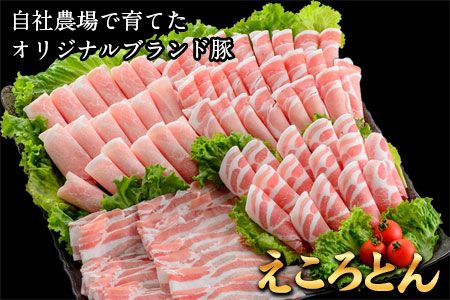 えころとん・ 大満足の 豚 肉 4種計1200g 豚肉 しゃぶしゃぶ セット[60日以内に出荷予定(土日祝除く)] 熊本県産 有限会社 ファームヨシダ 冷凍---so_ffarmy4syb_60d_24_15500_1200g---