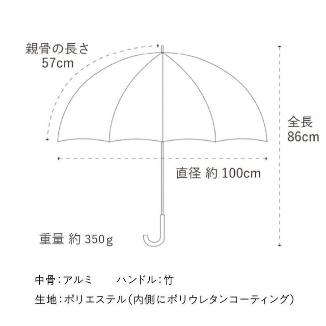 UVカット竹傘　長傘　紫外線99.9％カット　晴雨兼用　男女兼用①イルカ柄 [089D02-01]