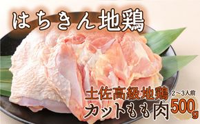 【ふるさと納税】【２〜３人前】はちきん地鶏のモモ肉　500ｇカット 国産 鶏肉 バーベキュー 鍋 惣菜 唐揚げ 6000円 冷凍 送料無料　ag020 