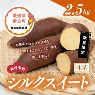 【先行予約】【数量限定】シルクスイート 生芋（2.5kg）| さつまいも サツマイモ 産地直送　※2024年12月上旬～2025年4月下旬頃に順次発送予定