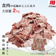 169-2583　箱根山麓豚　モモ・ウデ切り落とし２K盛り(500ｇ×４パック)【 箱根山麓豚 切り落とし 神奈川県 小田原市 】