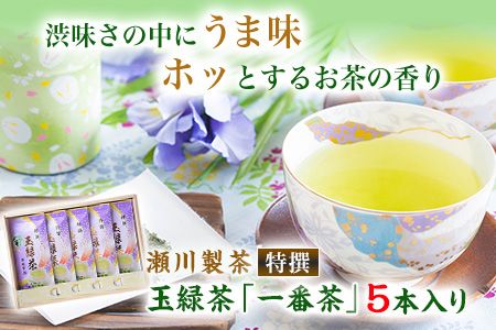 ＜特撰＞玉緑茶(たまりょくちゃ)「一番茶」《60日以内に出荷予定(土日祝除く)》100g×5本 熊本県 大津町産 株式会社 瀬川製茶---so_sgwtokutam_60d_24_21500_500g---