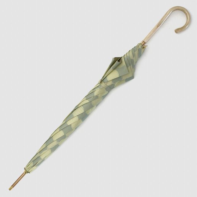 CB007 【槙田商店】晴雨兼用長傘　ノルディック　ドットコラージュ　グリーン