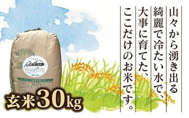 C047 しのめ清流米　玄米30㎏