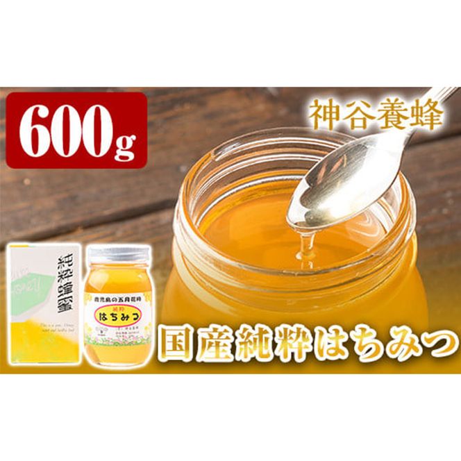 a686 【数量限定】国産!純粋はちみつ(600g)【神谷養蜂 a686 【数量限定】国産!純粋はちみつ(600g)【神谷養蜂