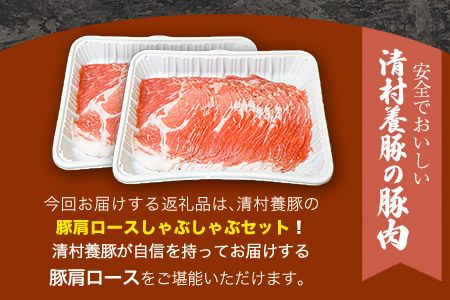肩ロースしゃぶしゃぶ 600g 清村養豚《60日以内に出荷予定(土日祝除く)》 肉 豚肉 肩ロース 冷しゃぶ 小分け 清豚 熊本県御船町---mifune_kym_4_600g---