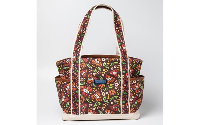 「琉球帆布」ショッピングトート / ブーゲンビリア - 帆布 布 丈夫 トートバッグ 人気 アーティスト イラストレーター Pokke104 池城由紀乃 おしゃれ レディース ファッション お出かけ かばん 鞄 手仕事 手づくり ハンドメイド 琉球帆布 伝統技術 沖縄県 八重瀬町【価格改定】