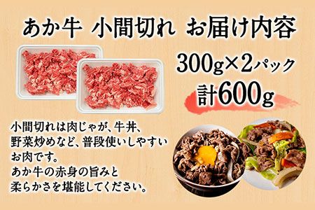 あか牛 小間切れ 600g (300g×2パック) あか牛の館《60日以内に出荷予定(土日祝を除く)》あか牛の館 熊本県 南阿蘇村---sms_fakykkmg_60d_r7_15000_600g---