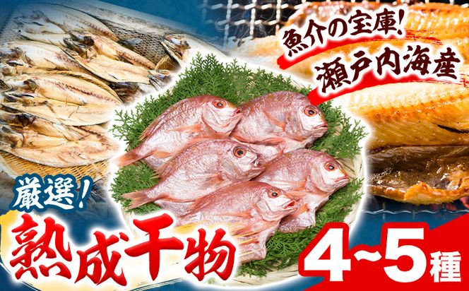 干物 ひもの 海鮮 熟成干物セット 4 ~ 5 種 セット 笠岡魚市場《45日以内に出荷予定(土日祝除く)》 岡山県 笠岡市 旬 魚 お魚---A-04---