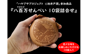 407. 【ハヤブサプロジェクト】 八百万せんべい 10袋詰合せセット ハヤブサ消防団 池井戸潤 ヤオロズせんべい 煎餅